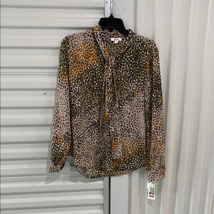 Bar III Multicolor Animal Print Blouse